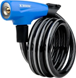 Замок трос ETOOK ET455R 1500x12mm 900g Blue велосипедные замки