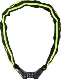 Замок стальная цель ETOOK ET465-2 1000x6mm 900g Black велосипедные замки