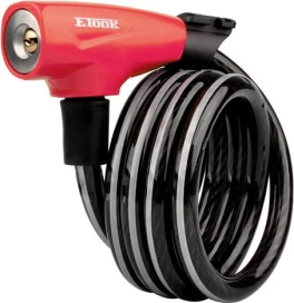 Замок трос ETOOK ET455R 1500x12mm 900g Red велосипедные замки